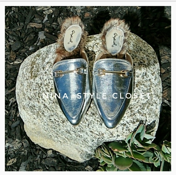 NEW Faux Fur Flat Mules - Picture 7 of 8